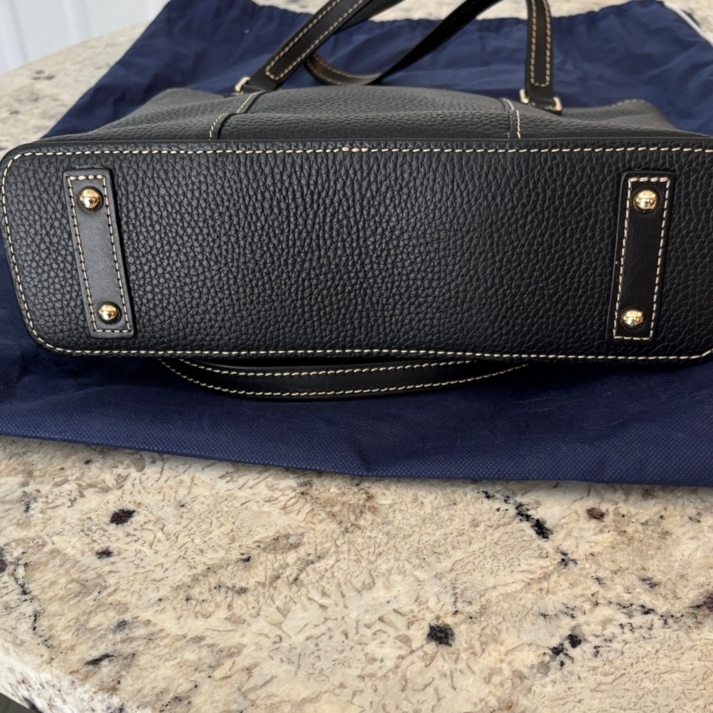 Dooney & Bourke Black Pebble Leather Tote - Picture 6 of 8